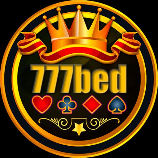 777bed cartoon character holding a trophy with coins and a mobile betting screen